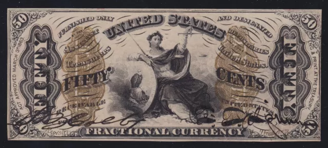 US 50c Fractional Currency Note 3rd Issue FR 1355 Ch CU (-004)