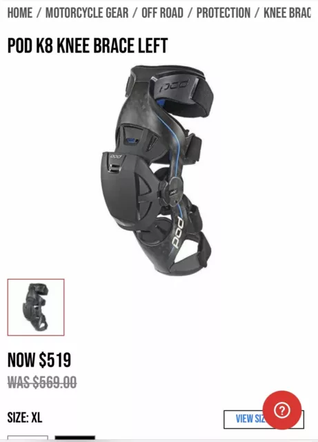 Pod k8 knee brace Left Hand Side 2