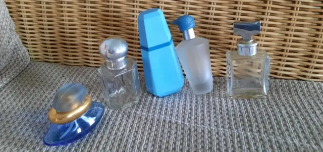 Empty perfume bottles, Avon Casbah, Faberge Cavale, Cacheral Lou Lou, CK Eternit 3