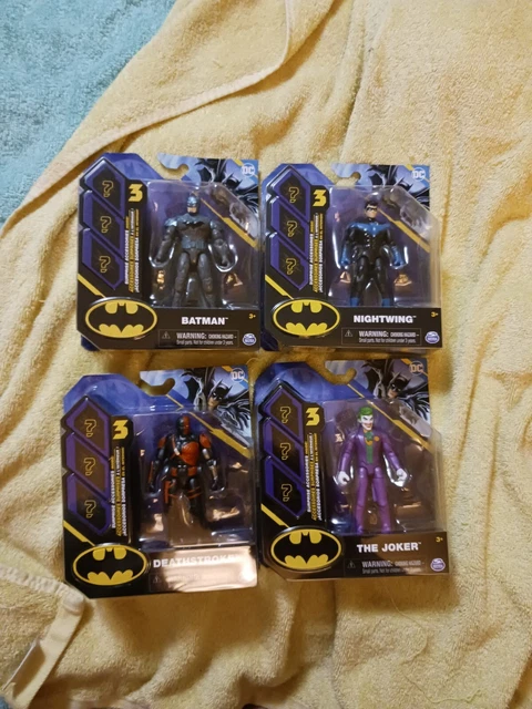NEW 2023 SPIN MASTER DC 4” COMBAT Batman, Joker, Deathstroke Nightwing Lot of 4