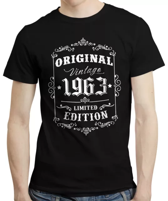 61st Birthday Gift idea, Vintage 1963 Retro 61 Years Old T-shirt Tshirt Tee