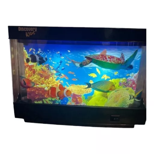 Discovery Kids Virtual Ocean Artificial Fish Tank Glowing Moving Aquarium Works