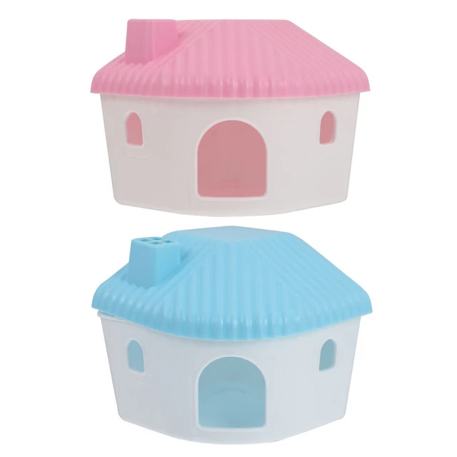 2 Pcs Kleines Tierhaus Zubehör Für Chinchillakäfige Hamsterhaus Tiere Hölzern