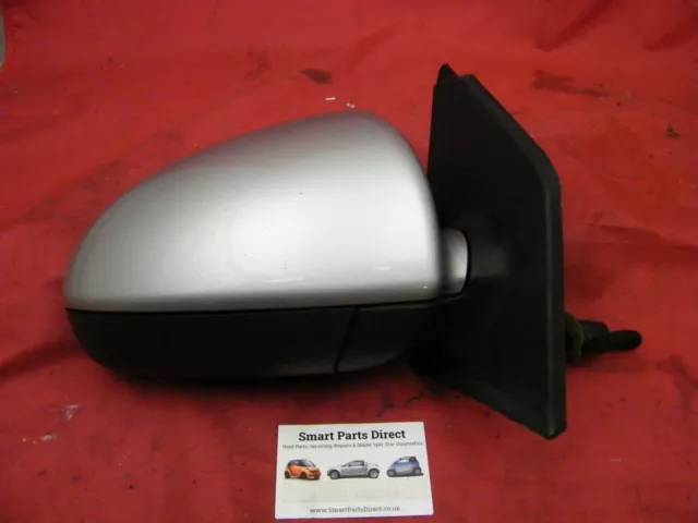 Smart Car 451 Fortwo 2007-2014  Os Right Drivers Silver Manual Door Wing Mirror