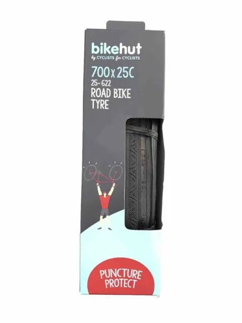 Halfords Bikehut Folding 700x25c Road Race Touring Bicycle Cycle Bike Tyre Black