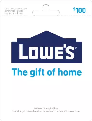Lowes Gift Card $100 Home Renovation Repair Contractor Tools Dad Physical Lowe's