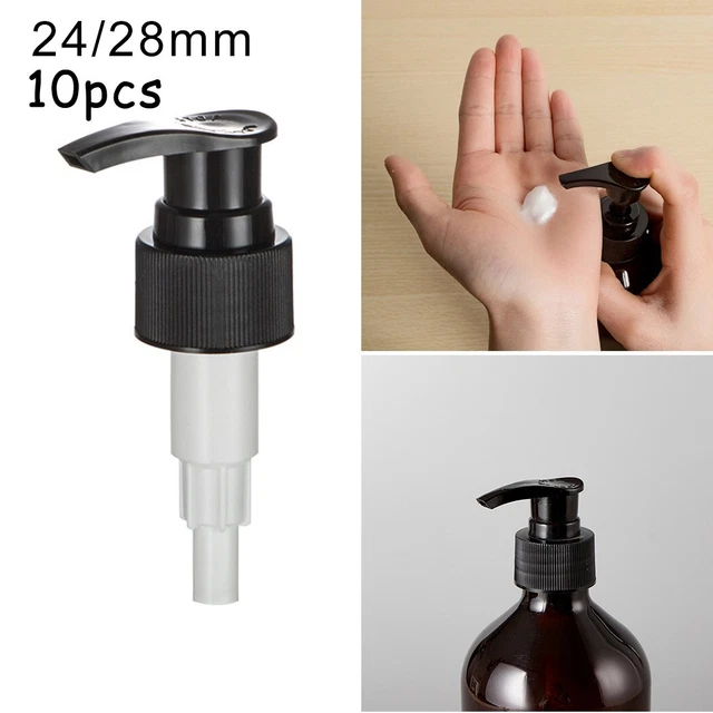 Bomba de repuesto 10 piezas dispensador de 24 mm jabón 28 mm cabeza de pájaro negro líquido