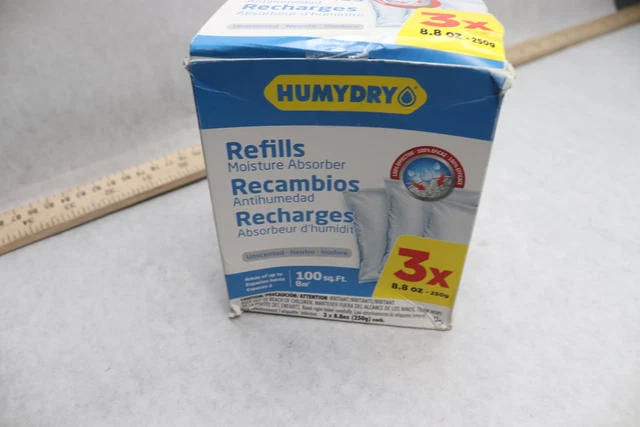 (3-Pk) Humidry Unscented Moisture Absorber Refill 8.8-Ounce