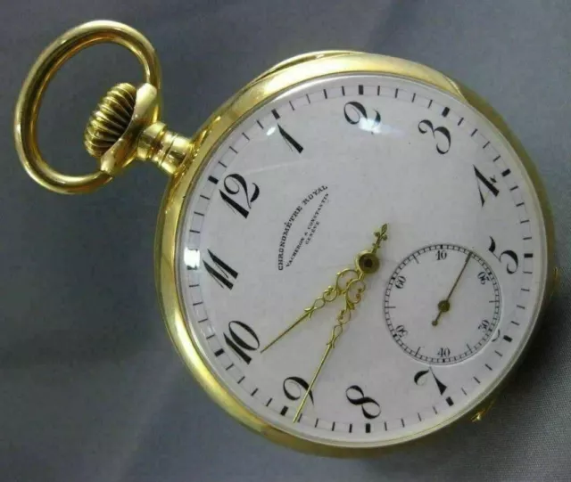 Large 18Kt Yellow Gold 3D Vacheron & Constantin Chronometre Royal Pocket Watch
