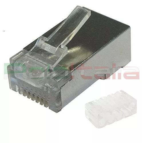 Connettore RJ45 Cat 6 Schermato FTP plug per cavo di Rete ethernet Lan 10/100 pz