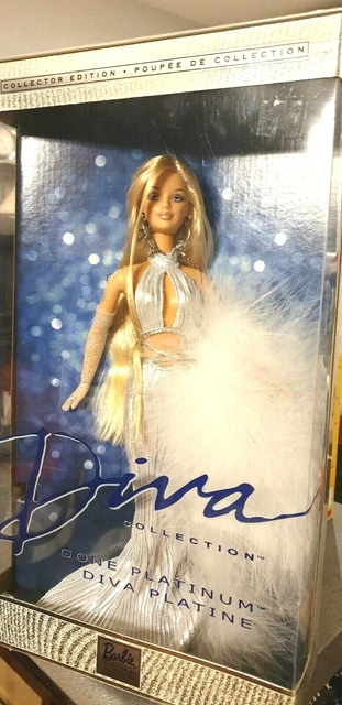 Poupée Barbie « DIVA » Gone Platinum Collector Edition/ 2001 NIB NRFB poupée Barbie vintage - France Poupée Barbie « DIVA » Gone Platinum Collector Edition/ 2001 NIB NRFB poupée Barbie vintage - France