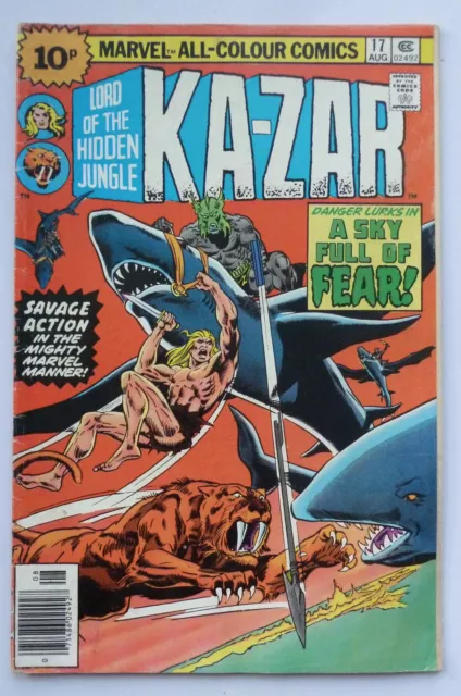 Ka-zar #17 - Marvel Comics UK Variant August 1976 GD+ 2.5