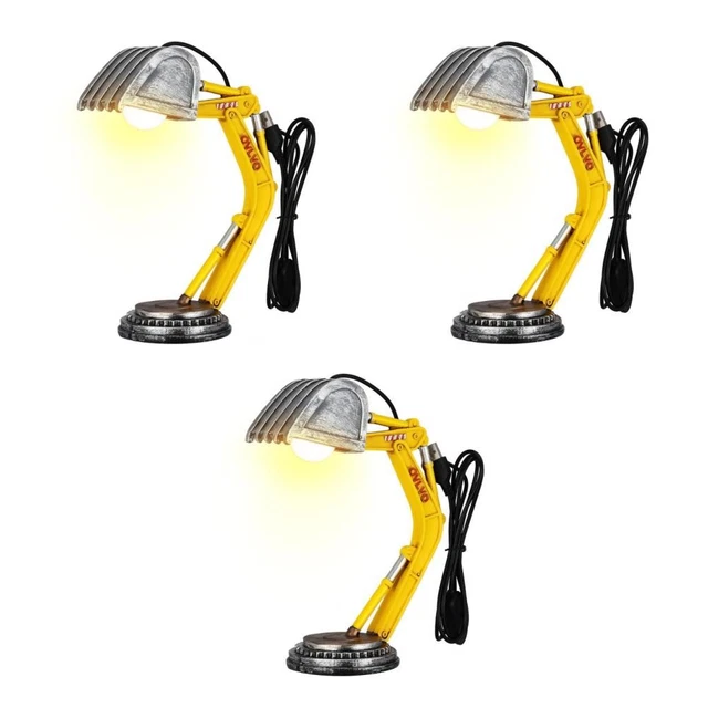 CONSTRUCTION THEME DESK Lamp for Boys Bedroom Multi Color Lighting ...