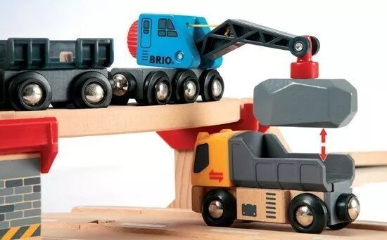 BRIO Rail and Road Loading Set 33210 32 piece Wooden Railway Set - Great Value 2