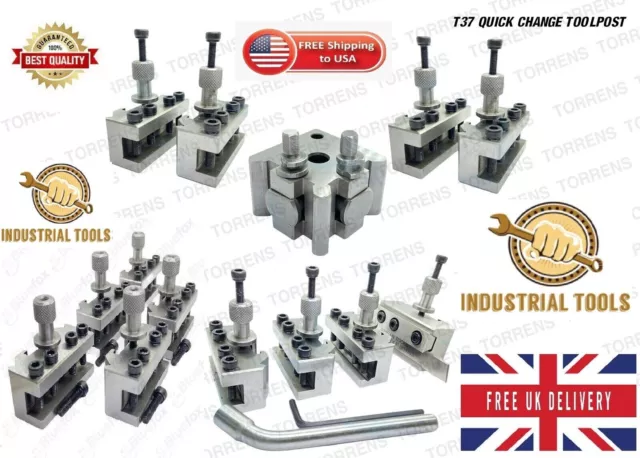 Juego de 14 piezas T37 Poste de herramienta de cambio rápido para tornos...