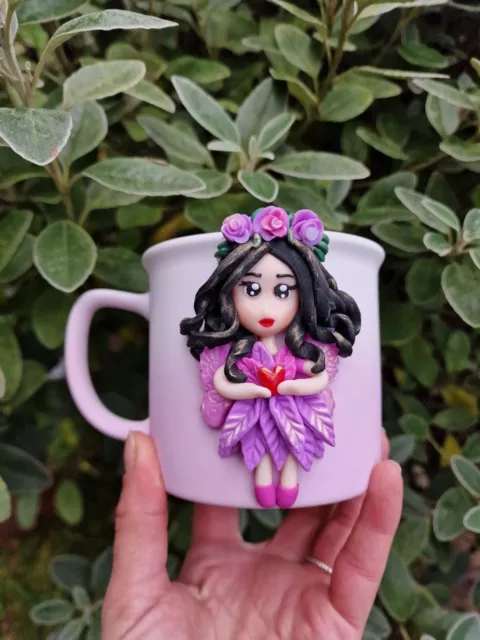 Handmade polymer clay Mug