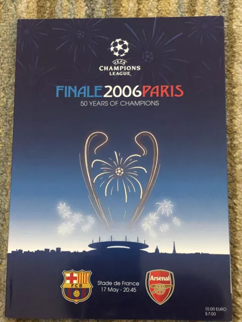 Barcelona v Arsenal - 2005/06 - final de la UEFA Champions League - programa oficial