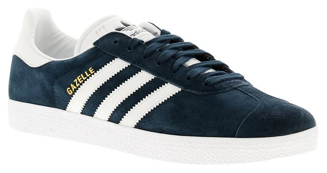 Adidas Originals Gazzella Pelle Uomo Scarpe da Ginnastica Navy Taglia UK