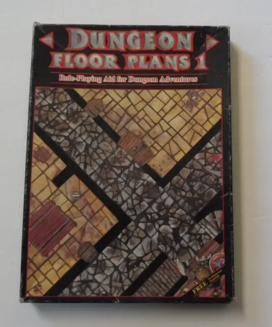 Vtg 1986 Dungeons Floor Plans 1 Games Workshop Rpg D&D Incomplete Gw Game Rare