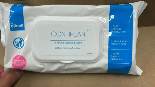 50 x Clinell Contiplan All In One Cleansing Cloths 50 Wipes 2