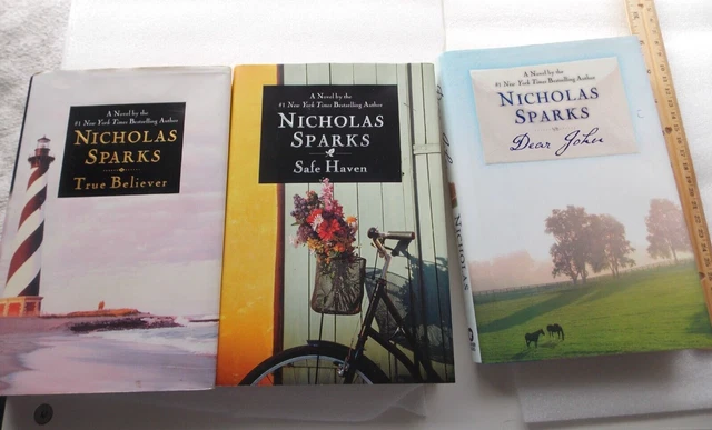 3 HCDJ by Nicholas Sparks: True Believer + Dear John + Safe Haven