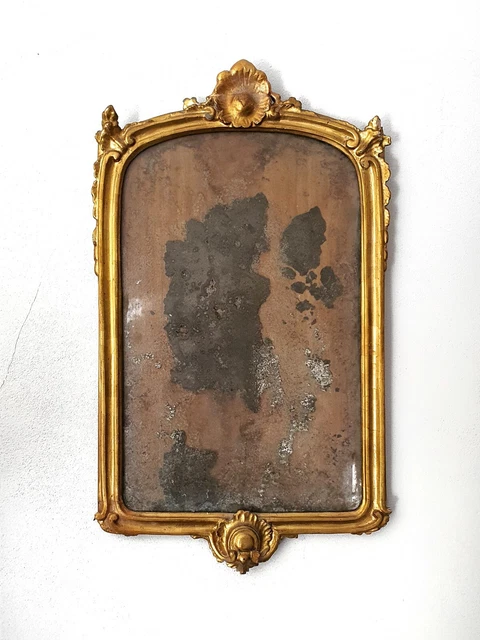 Cornice Antica Dorata con residui di specchio al mercurio | metà '800