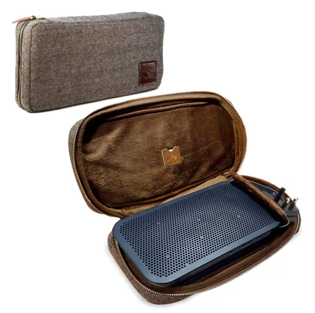 Tuff Luv Chevron Tweed NFC Voyage Étui pour Bang & Olufsen Beoplay A2 -brun