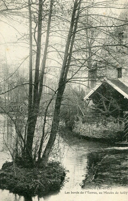 BRUNOY LOT de 2 cartes des bords de l'Yerres au Moulin de Jarcy 2