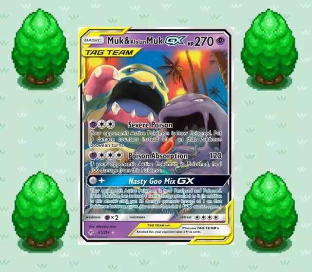 Pokemon - Muk & Alolan Muk GX - 61/214 - SM Unbroken Bonds - Ultra Rare