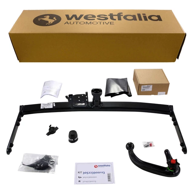 Westfalia Gancio Di Traino Rimovibile Per Mazda 2 (dal 02/2015) - Omologato CE, Portata 1200 Kg, Carico Supporto 50 Kg