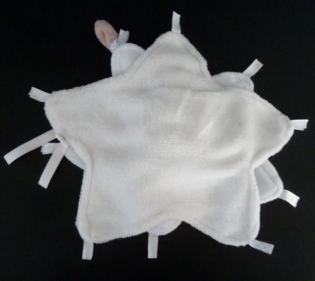 S12. DOUDOU ET COMPAGNIE LAPIN plat Céleste blanc beige étoile DC2398 - TTBE 3