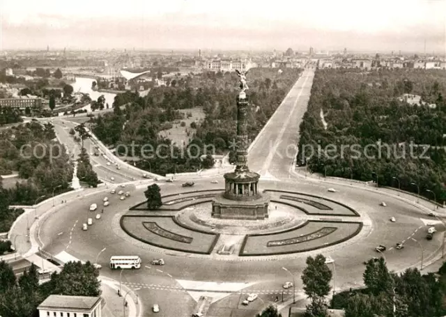 72952521 Berlin Grosser Stern im Tiergarten aus der Vogelschau Siegessaeule Berl