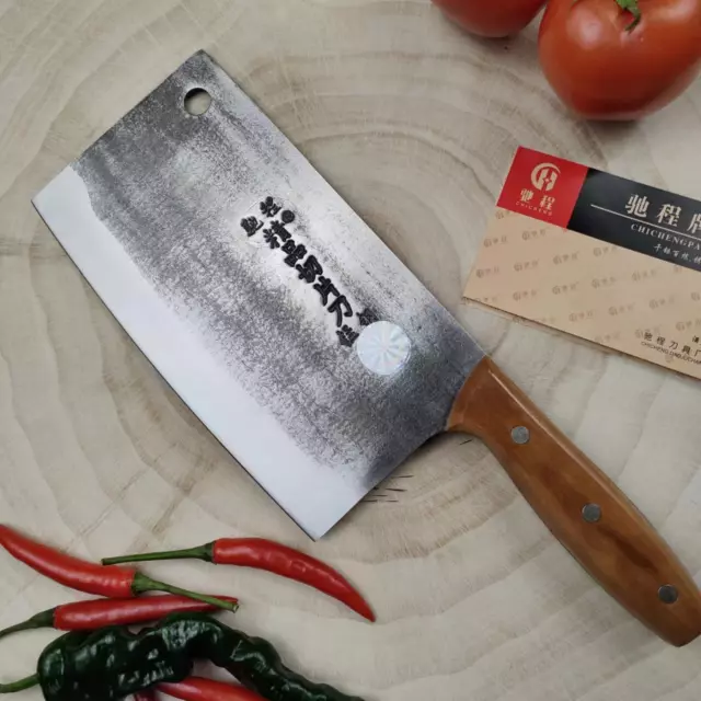 Old Fashion Chinese Kitchen Forged Cleaver Knife High Carbon Steel Slicing Knife 3