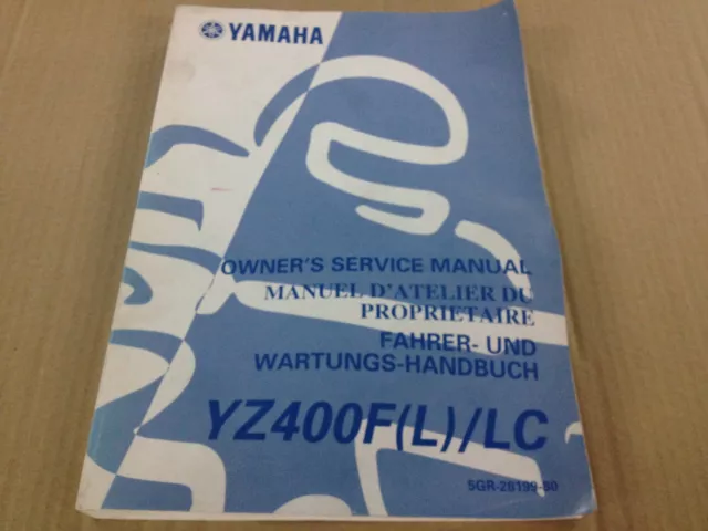 Manuel Owner's service manual Yamaha YZ400F(L)/LC