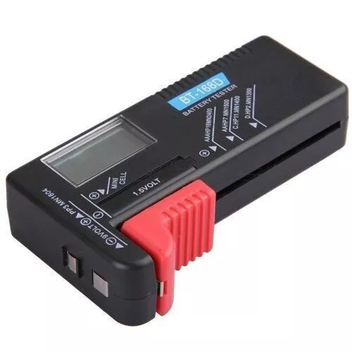 New Universal Digital LCD Battery Checker Volt Tester Cell AA AAA C D 9V Button