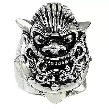 Sterling Silver Japanese Mask Devil Ring