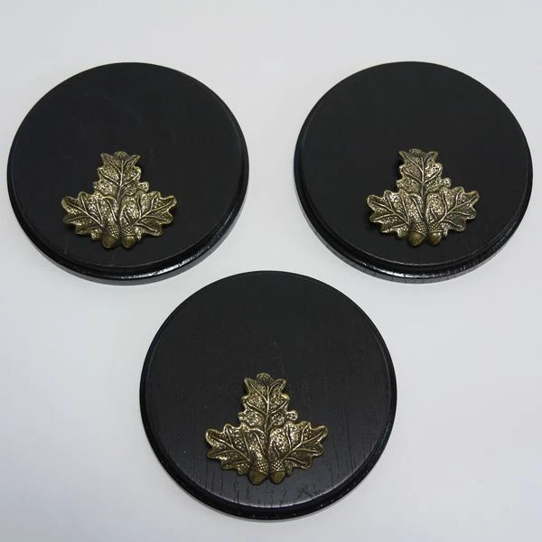 3 Pieza Keilerschilder Af 13 CM Gewaffbrett Redondo Oscuro 3 X Hoja de Roble