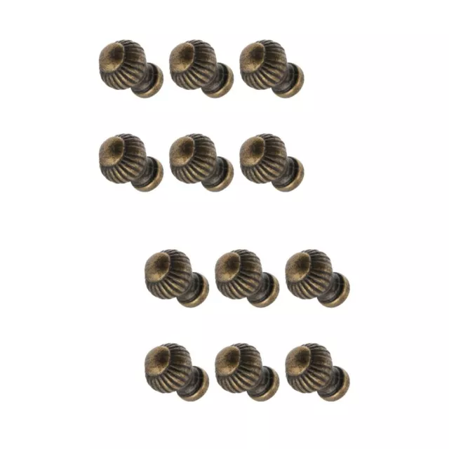 12 PCS Wardrobe Door Handles Vintage Knob Dresser Knobs Zinc Alloy Brass