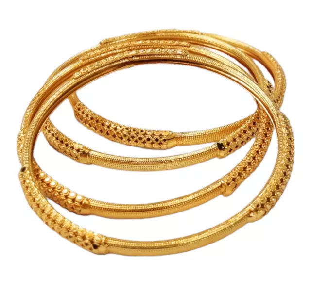 Indian Ethnic Gold Plated Traditional Bangle Bollywood Women 4 Pcs Jewelry Set