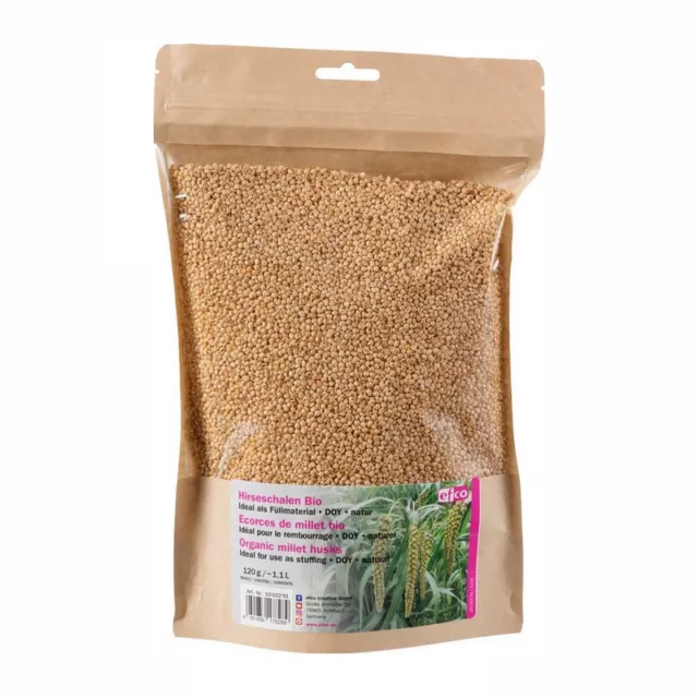 Écorces de Millet bio, sachet 120 gr, 1,1L, idéal pour le rembourrage