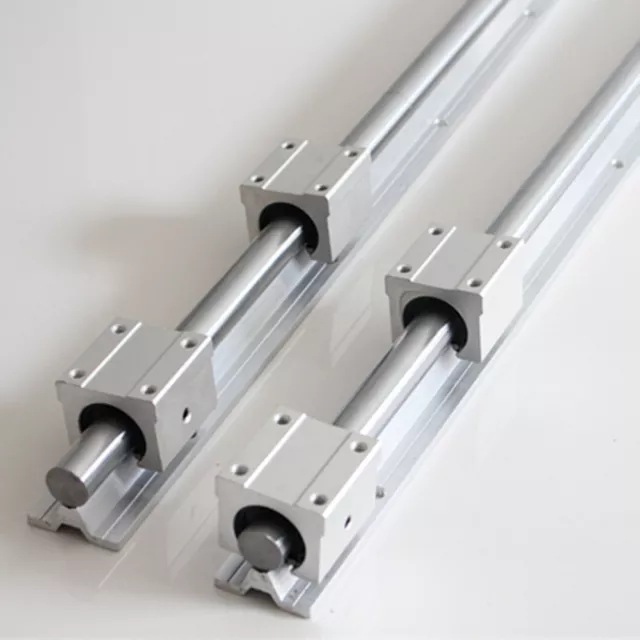 2pcs SBR16-1000mm Linear Slide Rail Shaft + 4Pcs SBR20UU Bearing Block For3D CNC