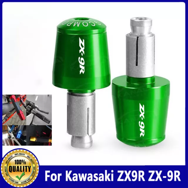 New For Kawasaki ZX9R ZX-9R CNC Motorcycle Handle Bar Cap End Plug Accessories