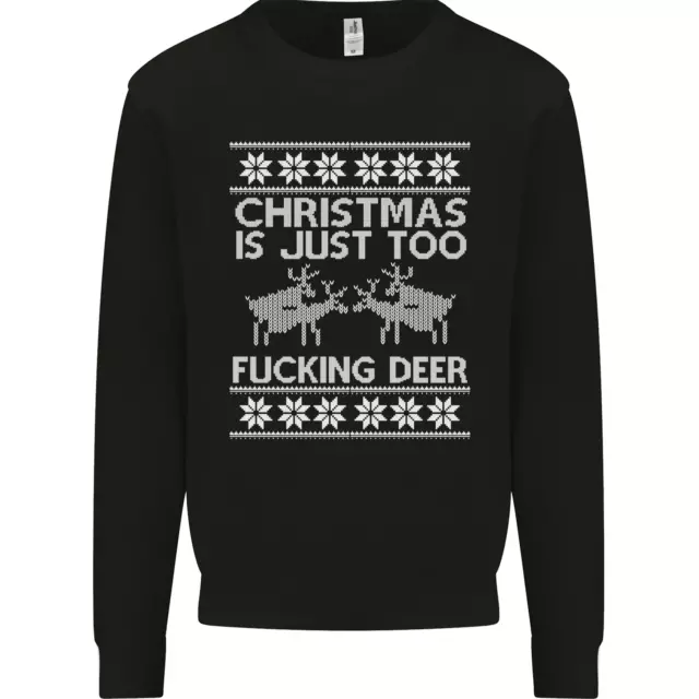 Navidad Es Sólo Too F# Cking Ciervo Divertido Hombre Jersey Sudadera