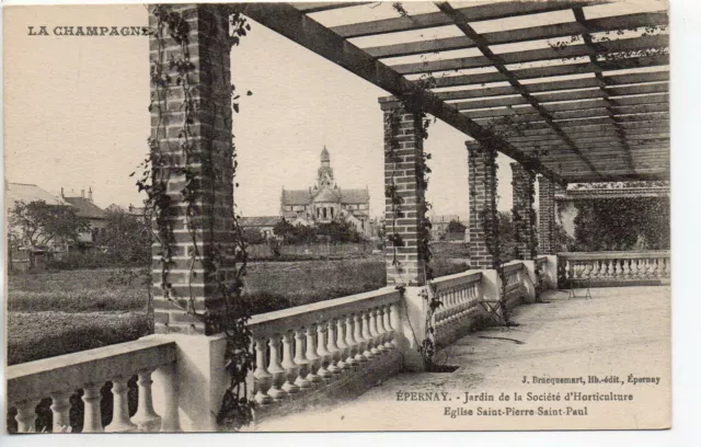EPERNAY - Marne - CPA 51 - the gardens of the Horticultural Society