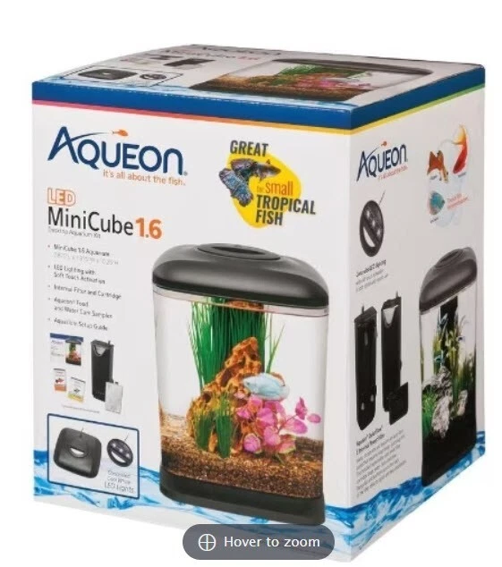 Aqueon Mini Cube LED Aquarium Kit - Black