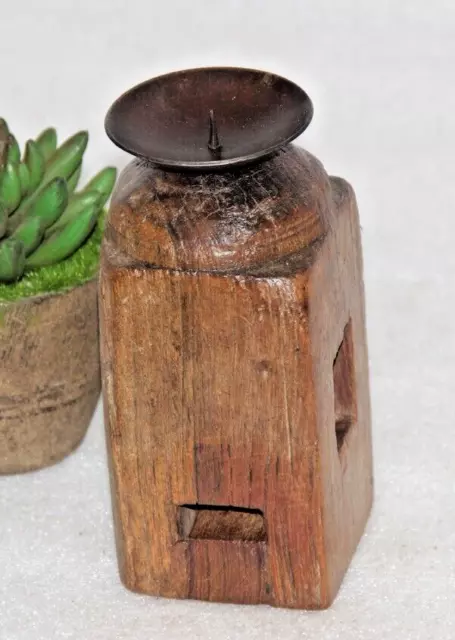 1930's Antik Holz Paga Kerzenständer Ständer Original Alte Handgeschnitzte