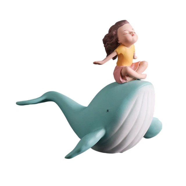 Figura de niña resina modelo dibujos animados foto utilería pastel topper temprano