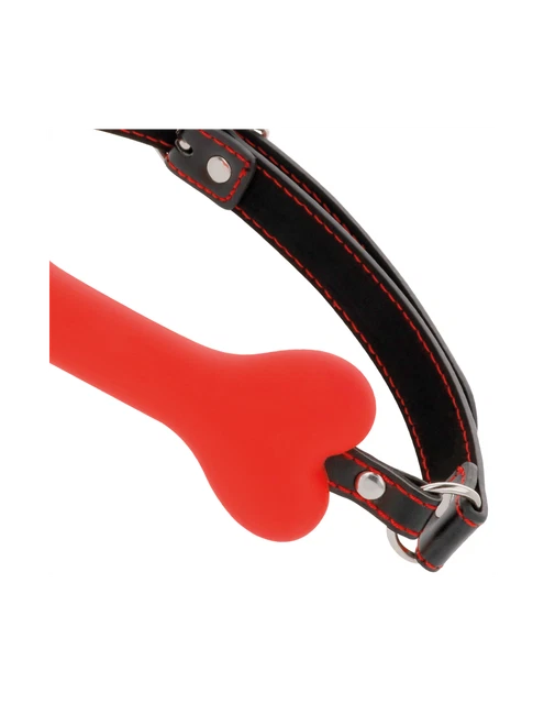 Darkness Mordaza Silicona  Hueso Rojo