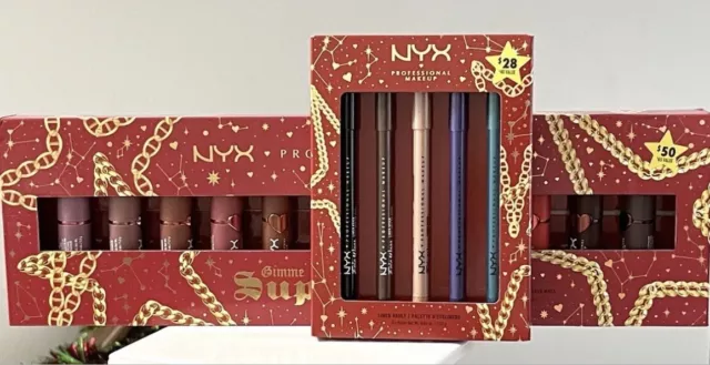 NYX 5-pc Gimme Super Stars! Epic Wear Liner & 12pc Matte Lip Set $80 NIB