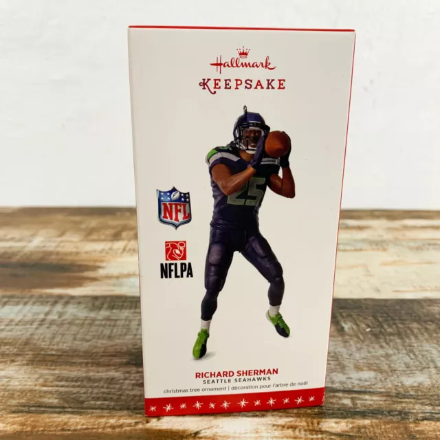 Richard Sherman 2016 Hallmark Keepsake Ornament NFL Football Seattle Seahawks